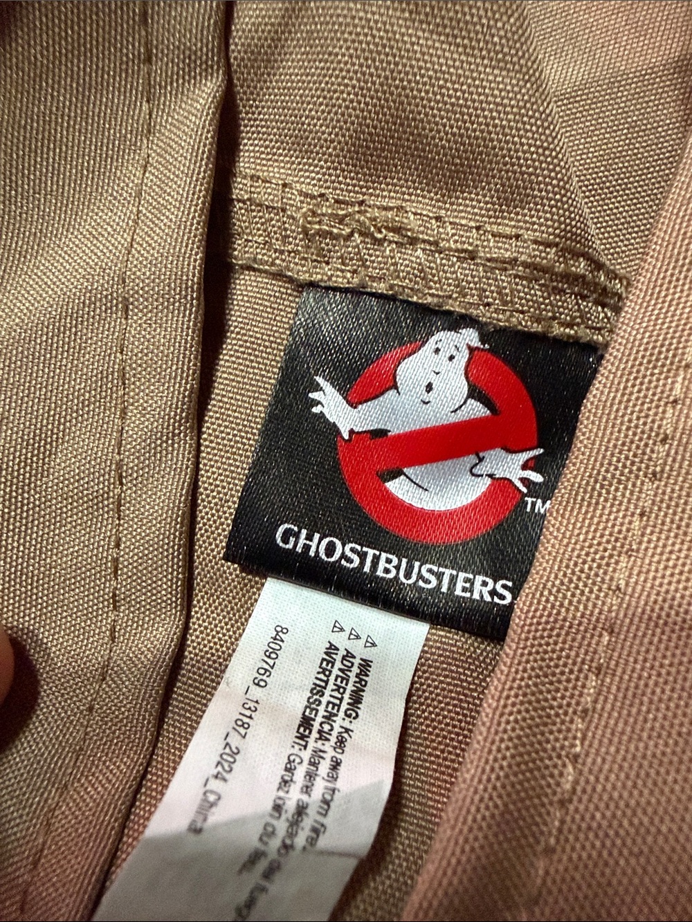 Ghostbusters-women’s jumpsuit costume w/ Black Backpack with Proton Pack Graphic - Picture 9 of 11